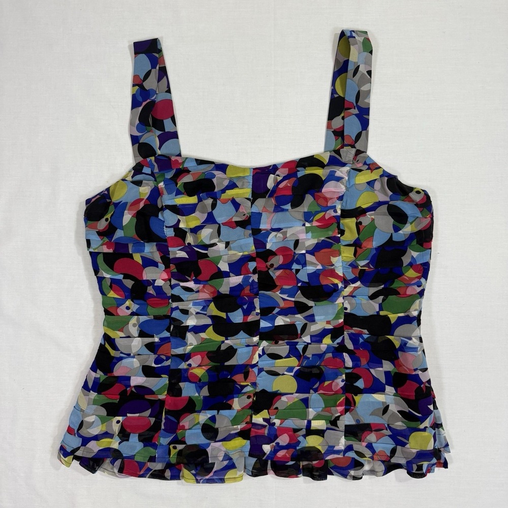 Doncaster Multicolor Geometric Print Sleeveless Top